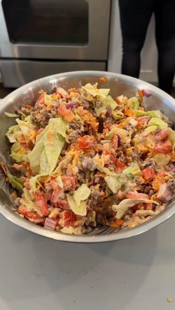 Doritos Taco Salad served on plate 