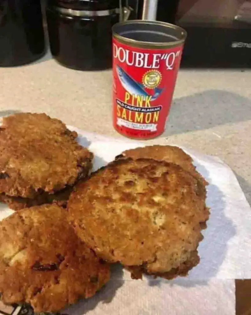 Southern Fried Salmon Patties served on plate