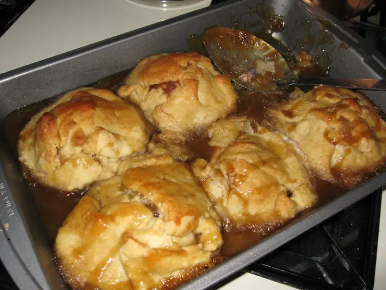 Apple Dumplings served on plate 