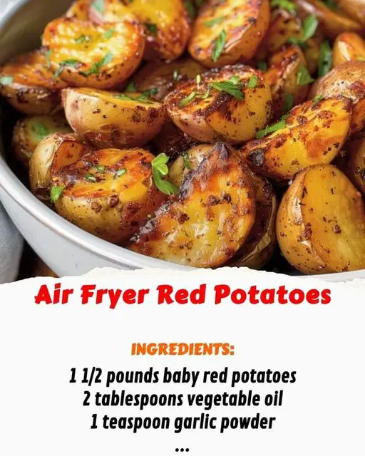 Air Fryer Red Potatoes served on plate